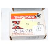 19 ROUNDS WINCHESTER 45 AUTO AMMO 19 ROUNDS WINCHESTER 45 AUTO AMMO