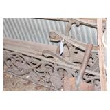PART OF CAST IRON BENCH & BIRD BATH PART OF CAST IRON BENCH & BIRD BATH