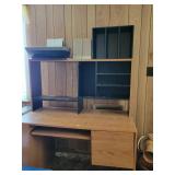 COMPUTER DESK 48" X 24" X 28" WITH SHELF UNIT - COMPUTER DESK 48" X 24" X 28" WITH SHELF UNIT -
