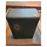 WICKER CLOTHES HAMPER - C. 1960 WICKER CLOTHES HAMPER - C. 1960