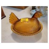 AMBER HEN ON NEST AMBER HEN ON NEST