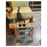 WORKMATE WORK TABLE, 4 DRAWER METAL FILE WORKMATE WORK TABLE, 4 DRAWER METAL FILE