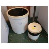 5 GALLON CROWN STORAGE CROCK AND 1 GALLON 5 GALLON CROWN STORAGE CROCK AND 1 GALLON