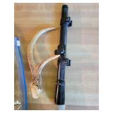 BUSHNELL 4X15 SCOPE, DEER ANTLER AND CAP GUN BUSHNELL 4X15 SCOPE, DEER ANTLER AND CAP GUN