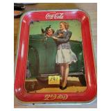 COCA-COLA ADVERTISING TIN TRAY - 10" X 13" COCA-COLA ADVERTISING TIN TRAY - 10" X 13"