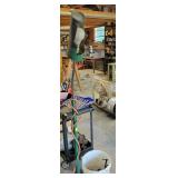 FLOOR LAMP, BARN LANTERN (BROKEN GLASS), FLOOR LAMP, BARN LANTERN (BROKEN GLASS),