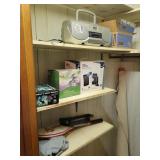 CONTENTS OF CLOSET: TELEPHONES, BOOM BOX RADIO, CONTENTS OF CLOSET: TELEPHONES, BOOM BOX RADIO,