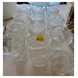 16 PC. HAZEL ATLAS BIG TOP PEANUT BUTTER GLASSES 16 PC. HAZEL ATLAS BIG TOP PEANUT BUTTER GLASSES