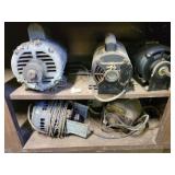 5 ELECTRIC MOTORS (UNTESTED) AND CONTENTS OF 5 ELECTRIC MOTORS (UNTESTED) AND CONTENTS OF