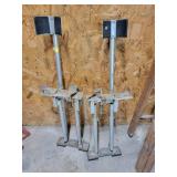 PAIR OF ALUMINUM DRY WALL WORKER STILTS PAIR OF ALUMINUM DRY WALL WORKER STILTS