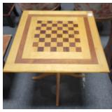 HANDCRAFTED CHECKERBOARD TABLE HANDCRAFTED CHECKERBOARD TABLE