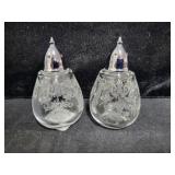 FOSTORIA "NAVARRE" CRYSTAL SALT & PEPPER SHAKER FOSTORIA "NAVARRE" CRYSTAL SALT & PEPPER SHAKER