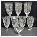 SET OF 8 FOSTORIA "NAVARRE" CRYSTAL GOBLETS SET OF 8 FOSTORIA "NAVARRE" CRYSTAL GOBLETS