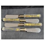 SET OF 4 DECORATIVE BUTTER/JAM KNIVES SET OF 4 DECORATIVE BUTTER/JAM KNIVES