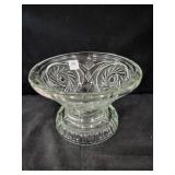 CRYSTAL PATTERN GLASS CENTERPIECE BOWL CRYSTAL PATTERN GLASS CENTERPIECE BOWL