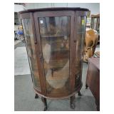 OAK CURVED FRONT CHINA CABINET WITH OAK CURVED FRONT CHINA CABINET WITH