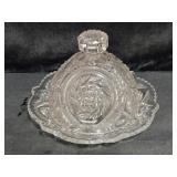 ROUND CRYSTAL BUTTER DISH CIRCA EARLY ROUND CRYSTAL BUTTER DISH CIRCA EARLY