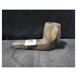 NATIVE AMERICAN CARVED EFIGY PIPE WITH NATIVE AMERICAN CARVED EFIGY PIPE WITH