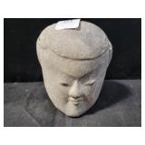 CARVED ASIAN FIGURE HEAD - 4 1/2" CARVED ASIAN FIGURE HEAD - 4 1/2"