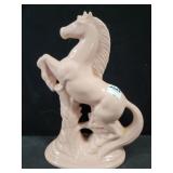 PINK CERAMIC 10 1/2" HORSE STATUE PINK CERAMIC 10 1/2" HORSE STATUE