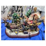 CHRISTMAS: SANTA AND YORKIE SLEIGH AND PAINTED CHRISTMAS: SANTA AND YORKIE SLEIGH AND PAINTED