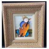 WHIMSICAL GIRL PLAYING CELLO - OIL ON CANVAS - WHIMSICAL GIRL PLAYING CELLO - OIL ON CANVAS -