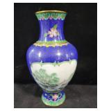 8" ASIAN DESIGN CLOISSONE VASE 8" ASIAN DESIGN CLOISSONE VASE
