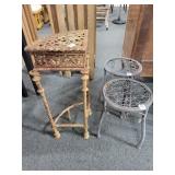 3 IRON PLANT STANDS 3 IRON PLANT STANDS