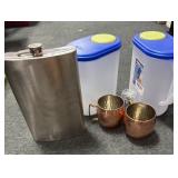 PLASTIC CONTAINERS, SHOT GLASSES, KITCHEN ITEMS PLASTIC CONTAINERS, SHOT GLASSES, KITCHEN ITEMS