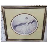 "LA DAME AUX CAMELIAS" BY LOUIS ICART PRINT - "LA DAME AUX CAMELIAS" BY LOUIS ICART PRINT -