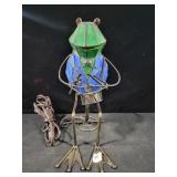 WHIMISCAL FROG STAINED GLASS LAMP WHIMISCAL FROG STAINED GLASS LAMP