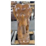 CARVED WOODEN ELEPHANT - 18X30X38 CARVED WOODEN ELEPHANT - 18X30X38