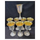 SET OF 8 INTERNATIONAL STERLING SILVER GOBLETS - SET OF 8 INTERNATIONAL STERLING SILVER GOBLETS -