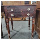 2 DRAWER NIGHT STAND - GLASS PULLS - 24 IN X 17 X 2 DRAWER NIGHT STAND - GLASS PULLS - 24 IN X 17 X