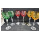 SET OF 6 BOHEMIAN GLASS WINE GLASSES SET OF 6 BOHEMIAN GLASS WINE GLASSES