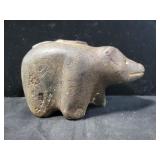 NATIVE AMERICAN CARVED BLACK BEAR EFIGY PIPE NATIVE AMERICAN CARVED BLACK BEAR EFIGY PIPE