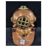 COPPER AND BRASS MINIATURE DIVERS HELMET COPPER AND BRASS MINIATURE DIVERS HELMET