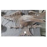 CARVED WOODEN EAGLE FRIEZE - TAIL HAS CARVED WOODEN EAGLE FRIEZE - TAIL HAS