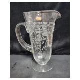 10 INCH FOSTORIA "NAVARRE" CRYSTAL PITCHER 10 INCH FOSTORIA "NAVARRE" CRYSTAL PITCHER