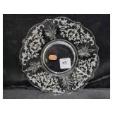 7 INCH FOSTORIA "NAVARRE" CRYSTAL PLATE 7 INCH FOSTORIA "NAVARRE" CRYSTAL PLATE