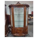 FRENCH STYLE CABINET WITH GLASS SHELVES FRENCH STYLE CABINET WITH GLASS SHELVES