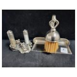 SILVER PLATE SILENT BUTLER AND SPELTER SILVER PLATE SILENT BUTLER AND SPELTER