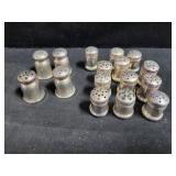 16 STERLING SILVER SALT & PEPPER SHAKERS 16 STERLING SILVER SALT & PEPPER SHAKERS