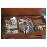 TRUNK WITH PIPE WRENCH, GAUGES, BINDER PARTS