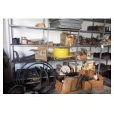 4 SHELVES OF USED CAR PARTS