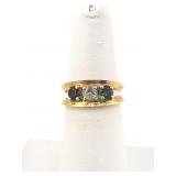 10K GOLD W/COLORED GEM STONES - SIZE: 6