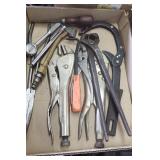 SNIPS, CHAIN WRENCH, VISE GRIPS ETC
