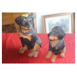 2 ROTTWEILER STATUES