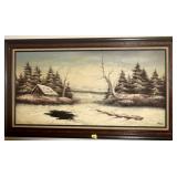 WINTER LANDSCAPE OIL ON CANVAS