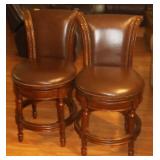 2 LOW COUNTER STOOLS